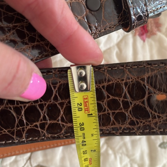Max Lang Brown Alligator Belt - Picture 3 of 4